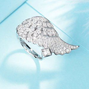 ✨ Lovely Fashion Zircon Full Filled Romantic Angel Wings Ring Women, PD097